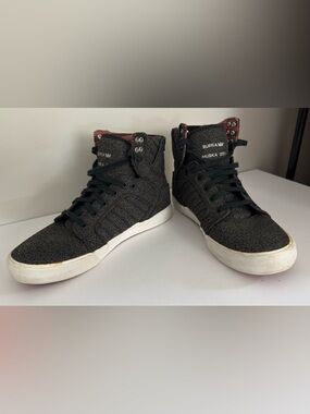 👟 Supra Skytop Muska 001 Charcoal Heather High Tops - Size 9